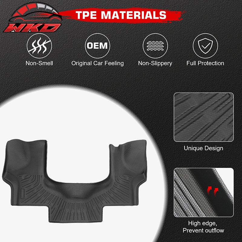For 07-14 Ford E-Series Van 3D TPE Floor Mats All Season Carpets + Window Visors