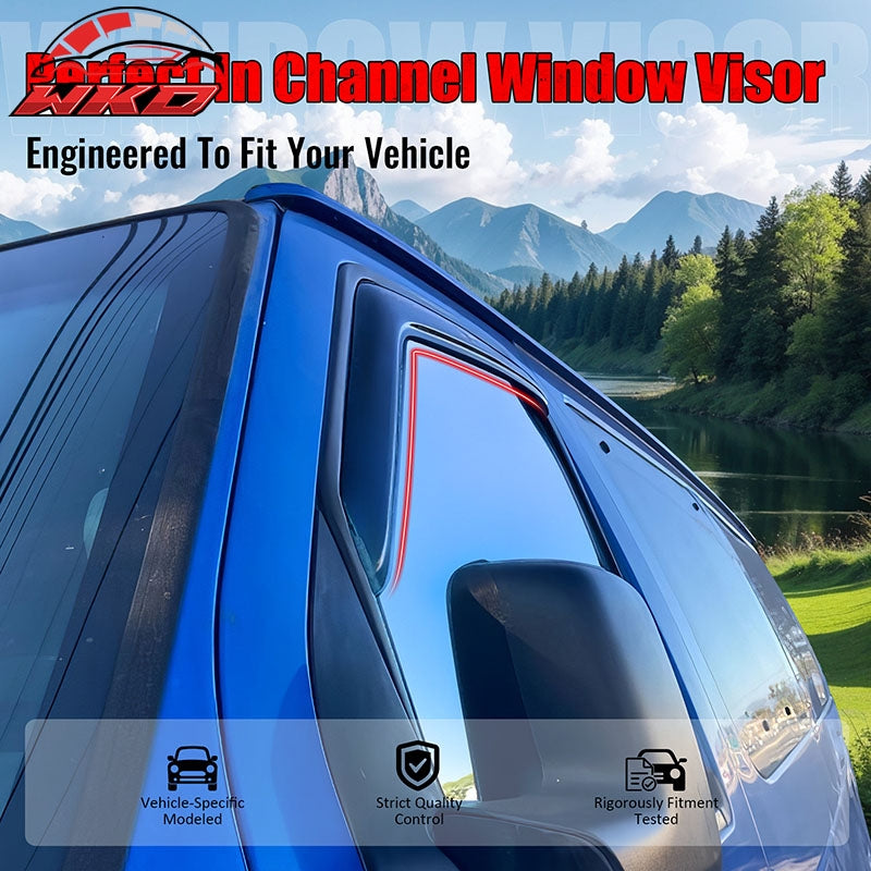 For 07-14 Ford E-Series Van 3D TPE Floor Mats All Season Carpets + Window Visors