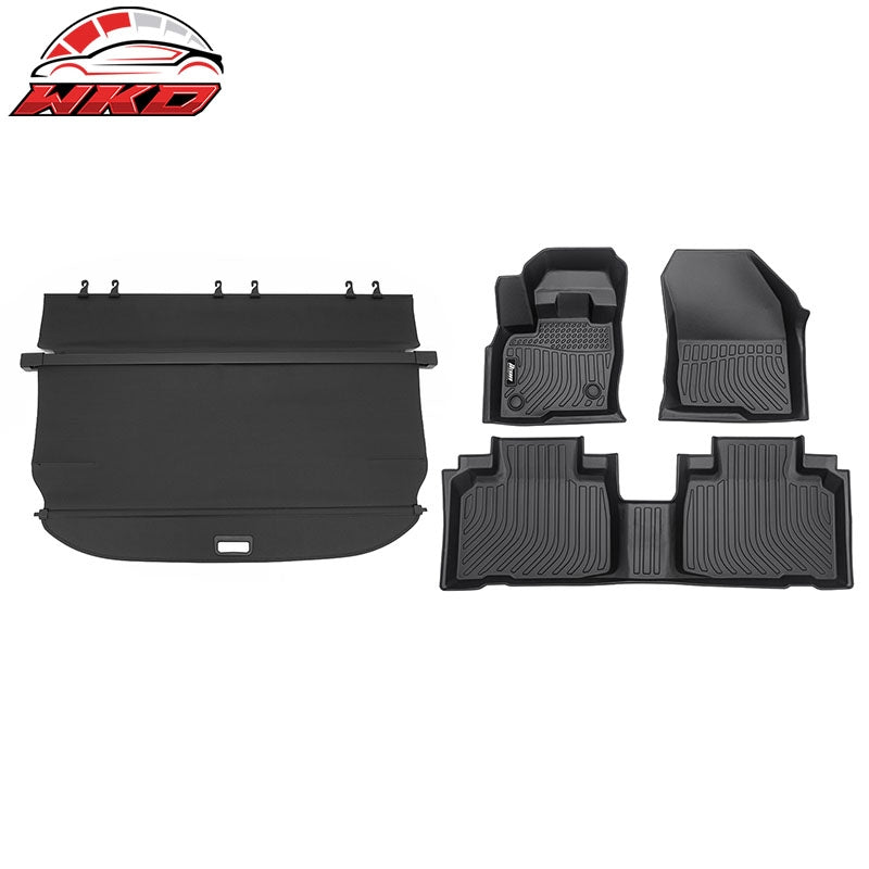 Wholesale 15-24 Ford Edge Carbon Fiber Texture Rear Cargo Cover + 3D TPE Floor Mats