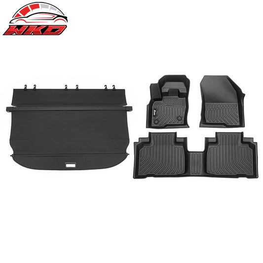 Wholesale 15-24 Ford Edge Carbon Fiber Texture Rear Cargo Cover + 3D TPE Floor Mats