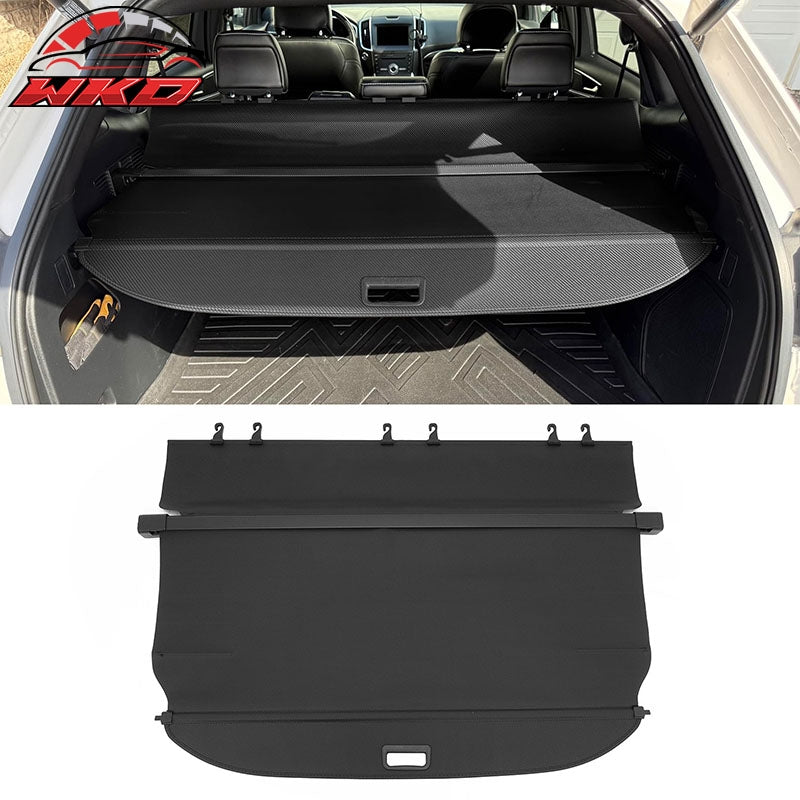 Fits 15-24 Ford Edge Carbon Fiber Texture Rear Cargo Cover + 3D TPE Floor Mats