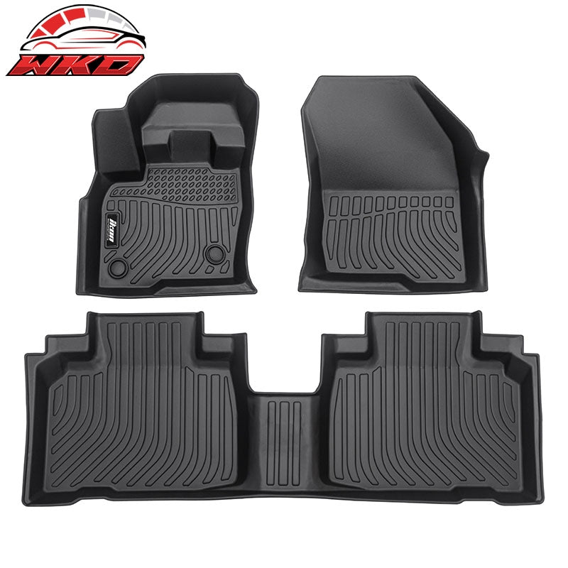 Fits 15-24 Ford Edge Carbon Fiber Texture Rear Cargo Cover + 3D TPE Floor Mats
