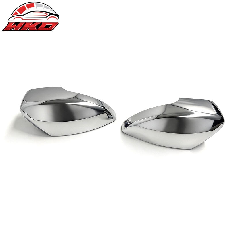 Fits 17-19 Ford Escape 2PC Chrome ABS Mirror Covers Cap w/ Turn Signal Light Cut
