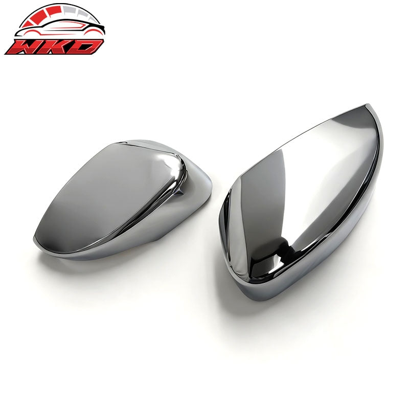 Fits 17-19 Ford Escape 2PC Chrome ABS Mirror Covers Cap w/ Turn Signal Light Cut