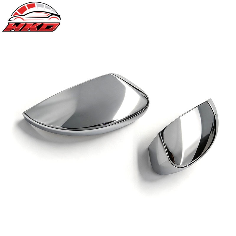 Fits 17-19 Ford Escape 2PC Chrome ABS Mirror Covers Cap w/ Turn Signal Light Cut