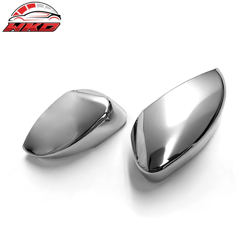 Fits 17-19 Ford Escape 2PC Chrome ABS Mirror Covers Cap w/ Turn Signal Light Cut