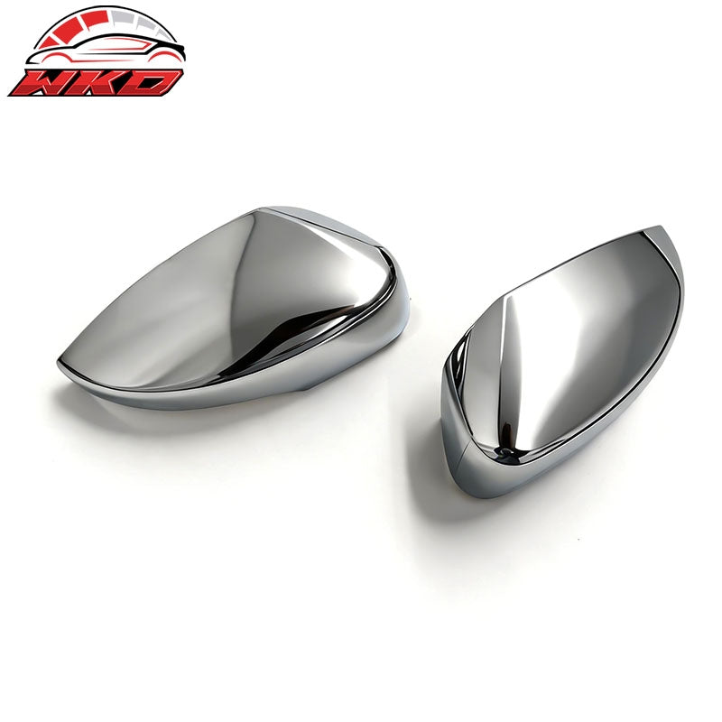 Fits 17-19 Ford Escape 2PC Chrome ABS Mirror Covers Cap w/ Turn Signal Light Cut