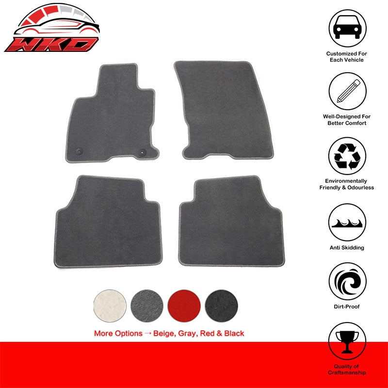 Fits 20-26 Ford Escape Anti-Slip Front Rear Floor Mats Carpet Nylon 4PCS - Gray