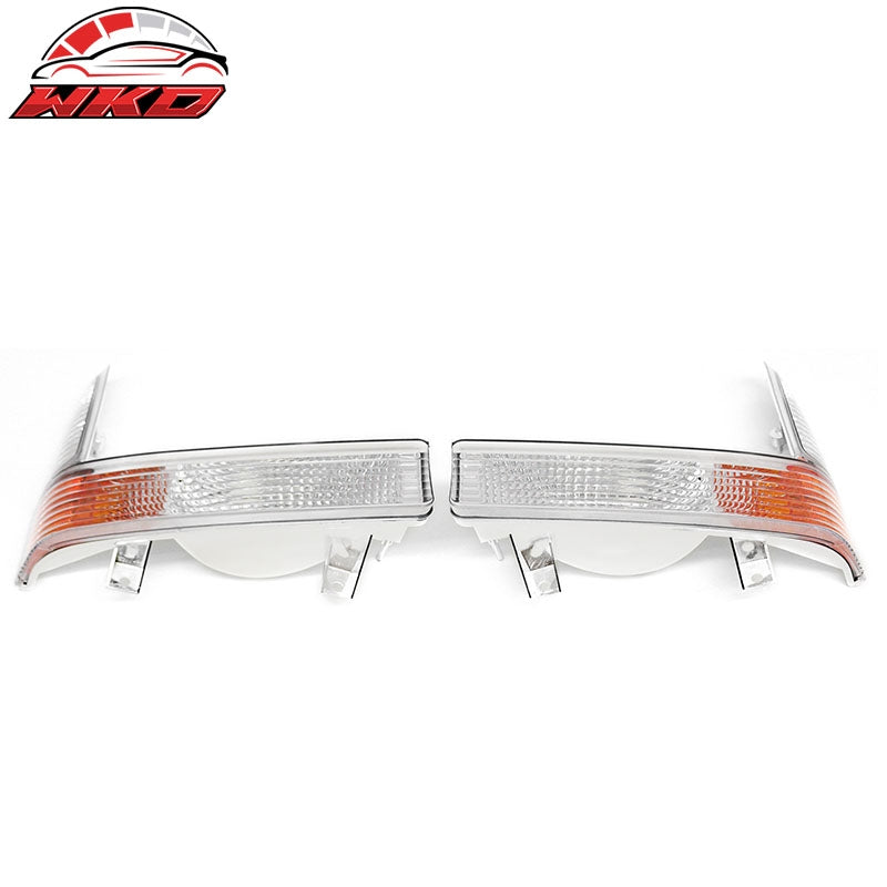 Fits 01-04 Ford Excursion Front Bumper Turn Signal Parking Lights Amber Lens