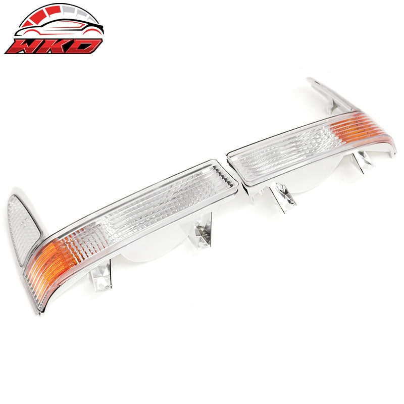 Fits 01-04 Ford Excursion Front Bumper Turn Signal Parking Lights Amber Lens