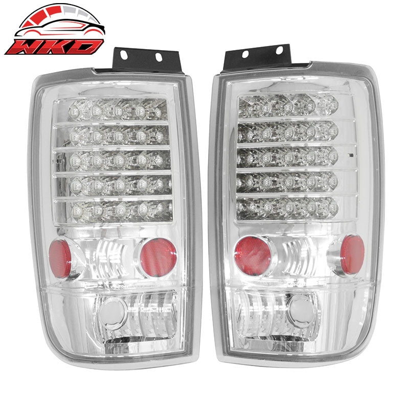 Fits 97-02 Ford Expedition Chrome LED Tail Lights Left Right Side Rear Lamps