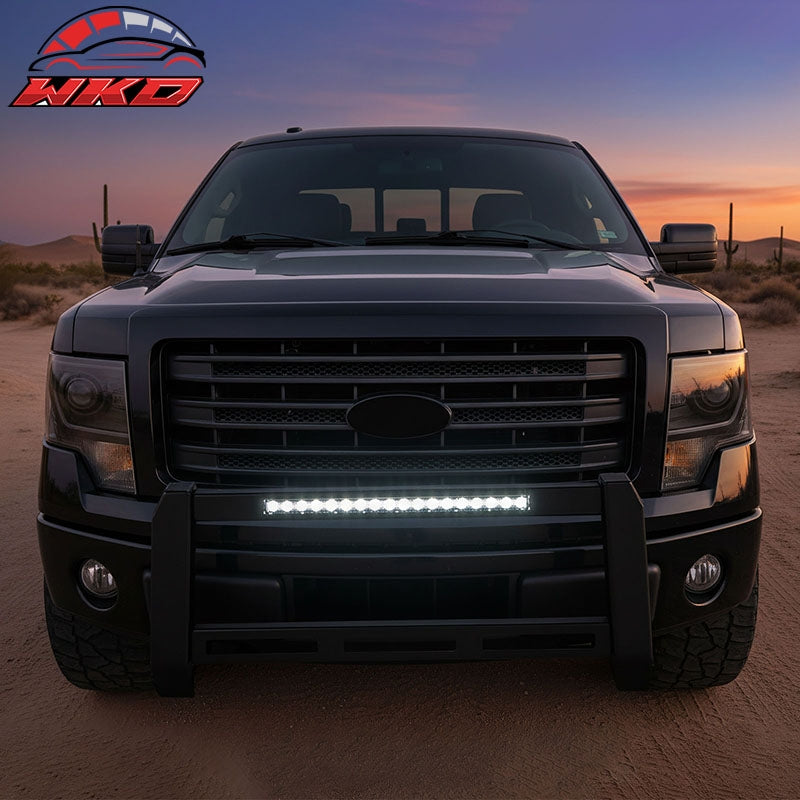Fits 03-17?Ford?Expedition 04-14?F-150 Bull Bar Front Bumper Grille Guard W/LED
