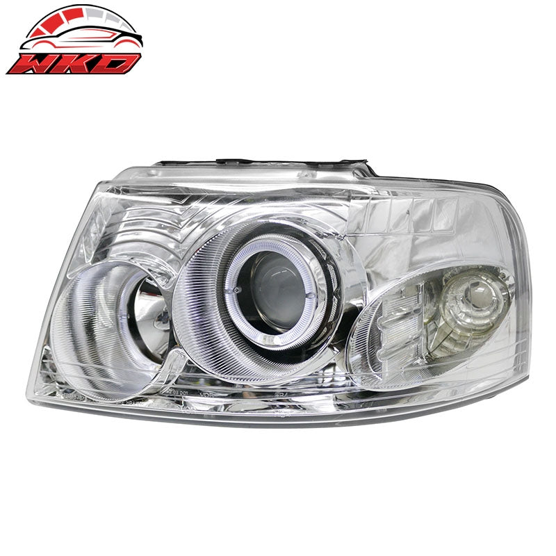 Fits 03-06 Ford Expedition Front Headlights Head Lights Lamps W/Chrome Housing