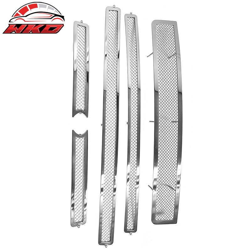 Wholesale 2007-2014 Ford Expedition Mesh Style Front Bumper Hood Grille Chrome 5PCS