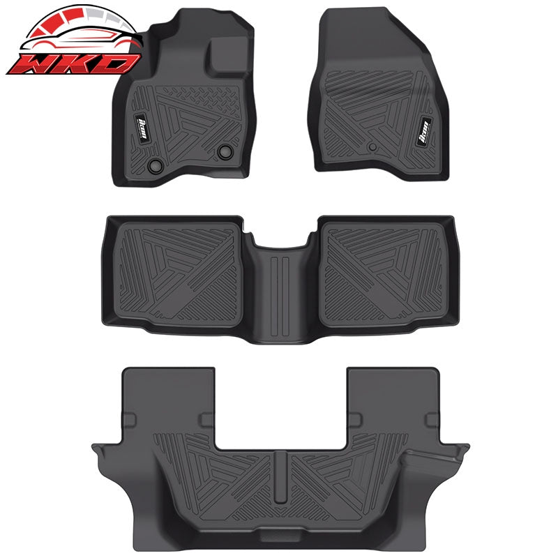 Wholesale 15-19 Ford Explorer 3D IKON Anti-Slip Floor Mats All Weather TPE Carpets