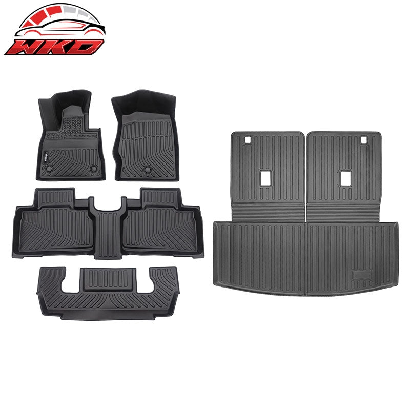 Wholesale 20-21 Ford Explorer 6 Seats TPE Floor Mats Liner+ Trunk Mat w/ Backrest Mat