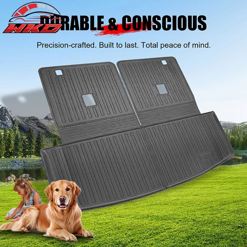 Fits 20-21 Ford Explorer 6 Seats TPE Floor Mats Liner+ Trunk Mat w/ Backrest Mat