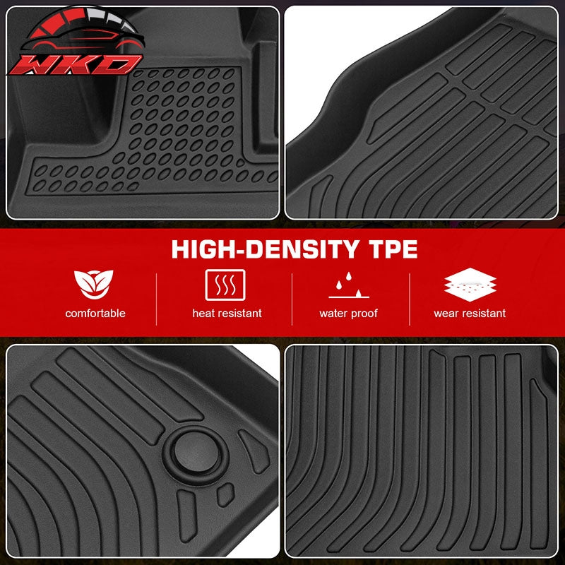 Fits 20-21 Ford Explorer 6 Seats TPE Floor Mats Liner+ Trunk Mat w/ Backrest Mat