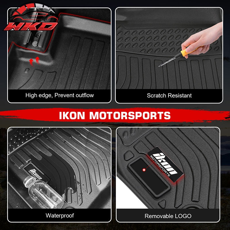 Fits 20-21 Ford Explorer 6 Seats TPE Floor Mats Liner+ Trunk Mat w/ Backrest Mat