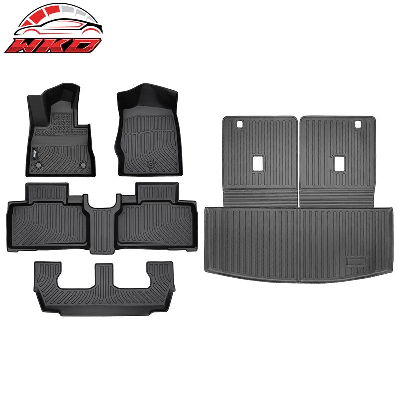 Wholesale 20-21 Ford Explorer 7 Seats TPE Floor Mats Liner+ Trunk Mat w/ Backrest Mat