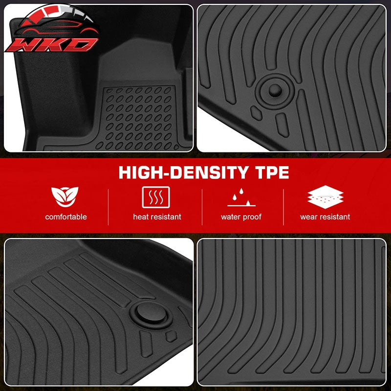 Fits 20-21 Ford Explorer 7 Seats TPE Floor Mats Liner+ Trunk Mat w/ Backrest Mat