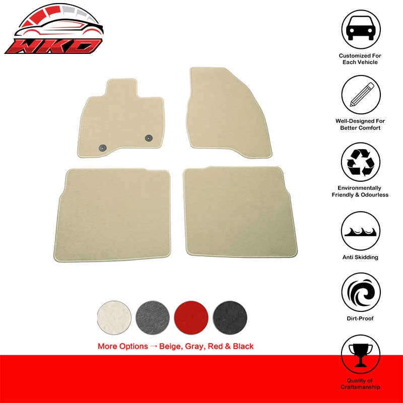 Fits 15-19 Ford Explorer Beige Nylon OE Fitment Floor Mats Carpets 4PC Set