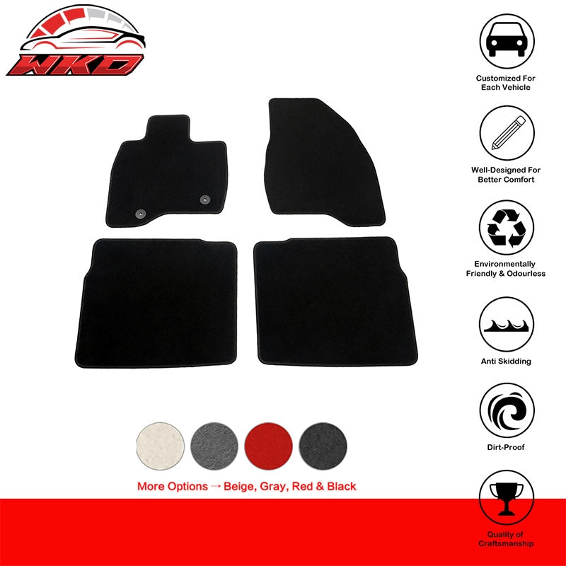 Fits 15-19 Ford Explorer Black Nylon OE Fitment Floor Mats Carpets 4PC Set