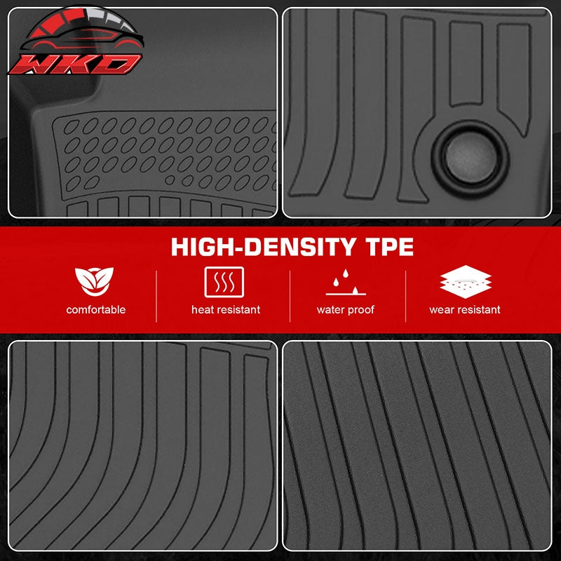 Fits 15-19 Ford Explorer W/6 Seats TPE All Weather 3D Floor Mats Liner Carpets