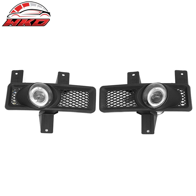 Fits 97-98 Ford F-150 Black Housing Clear Lens Front Fog Lights Lamps 2PCS Set