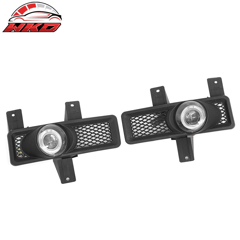 Fits 97-98 Ford F-150 Black Housing Clear Lens Front Fog Lights Lamps 2PCS Set