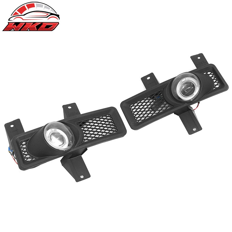 Fits 97-98 Ford F-150 Black Housing Clear Lens Front Fog Lights Lamps 2PCS Set