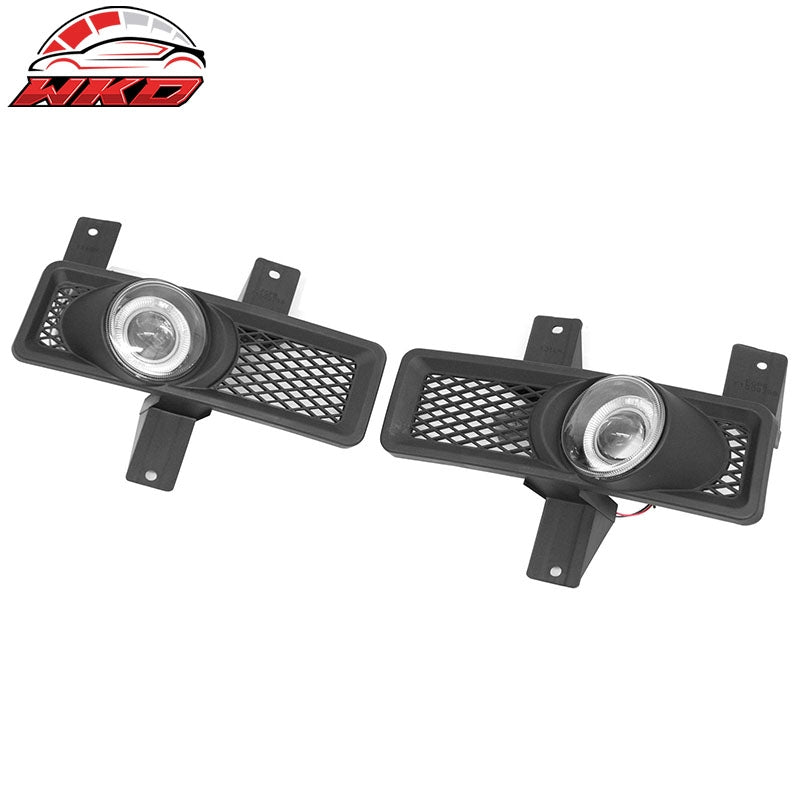 Fits 97-98 Ford F-150 Black Housing Clear Lens Front Fog Lights Lamps 2PCS Set