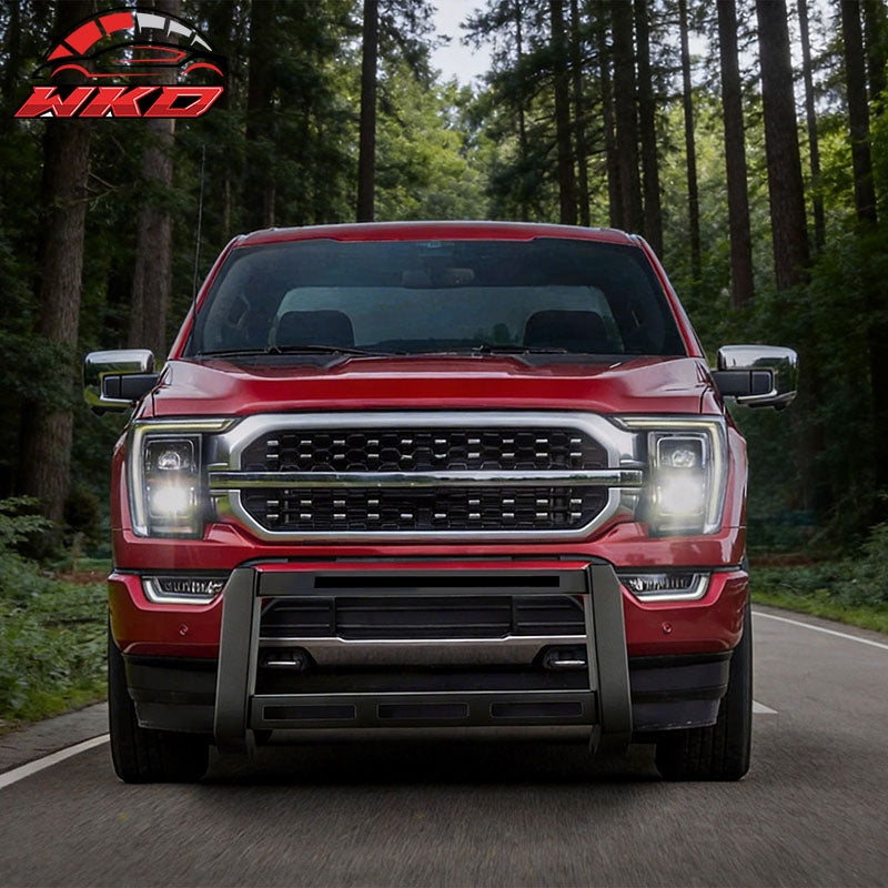 Fits 15-26 Ford F-150 Bull Bar Front Brush Push Bumper Grille Guard Protector