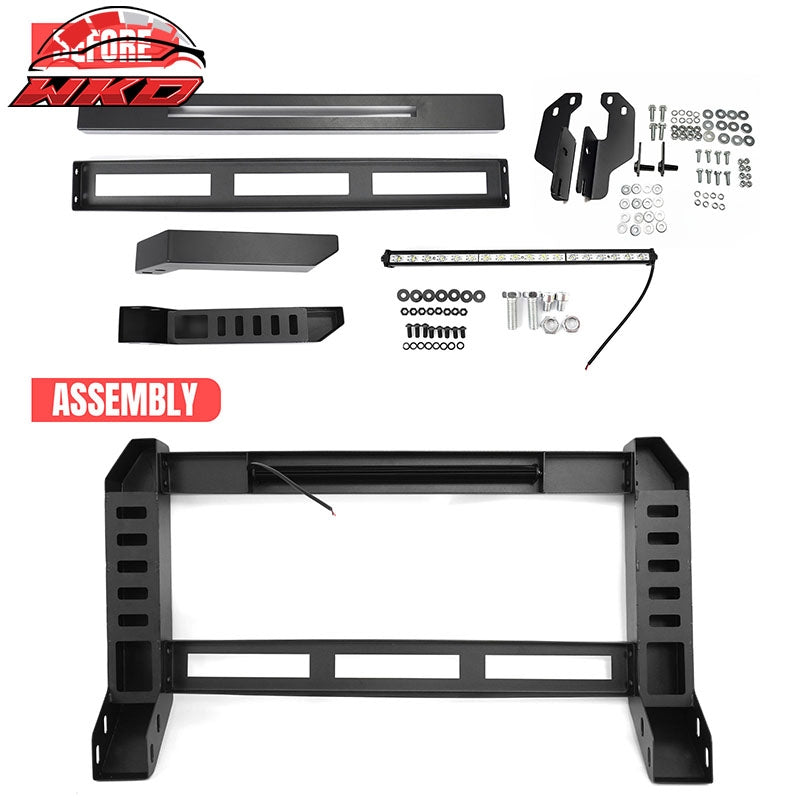Wholesale 15-26 Ford F-150 Bull Bar Front Brush Push Bumper Grille Guard W/LED Light - Wikond Auto