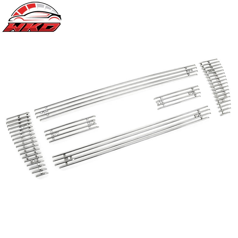 Fits 04-08 Ford F-150 Chrome Bar Style Front Grille Stainless Steel Replacement