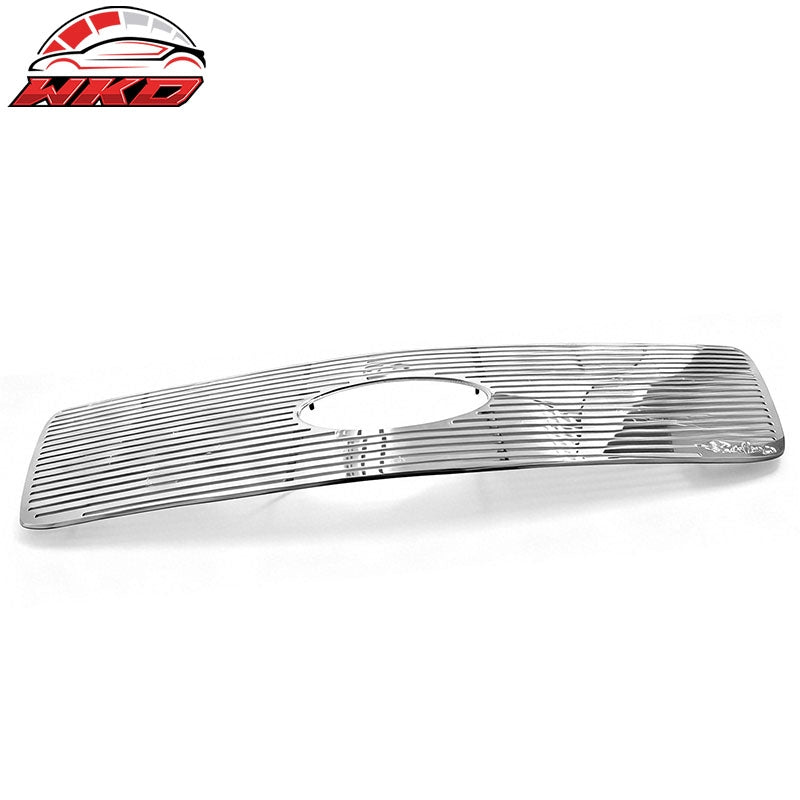 Fits 04-08 Ford F-150 Chrome Horizontal Style Front Bumper Upper Grille Grill