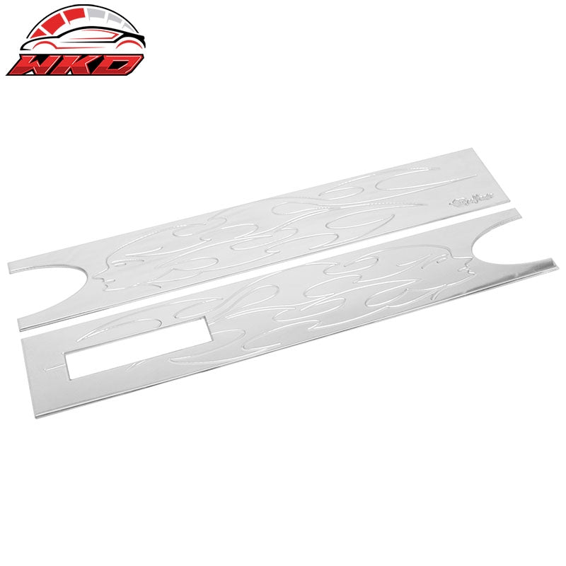 For 04-08 Ford F-150 Chrome Rear Tailgate Panel Applique Flame - Billet Style