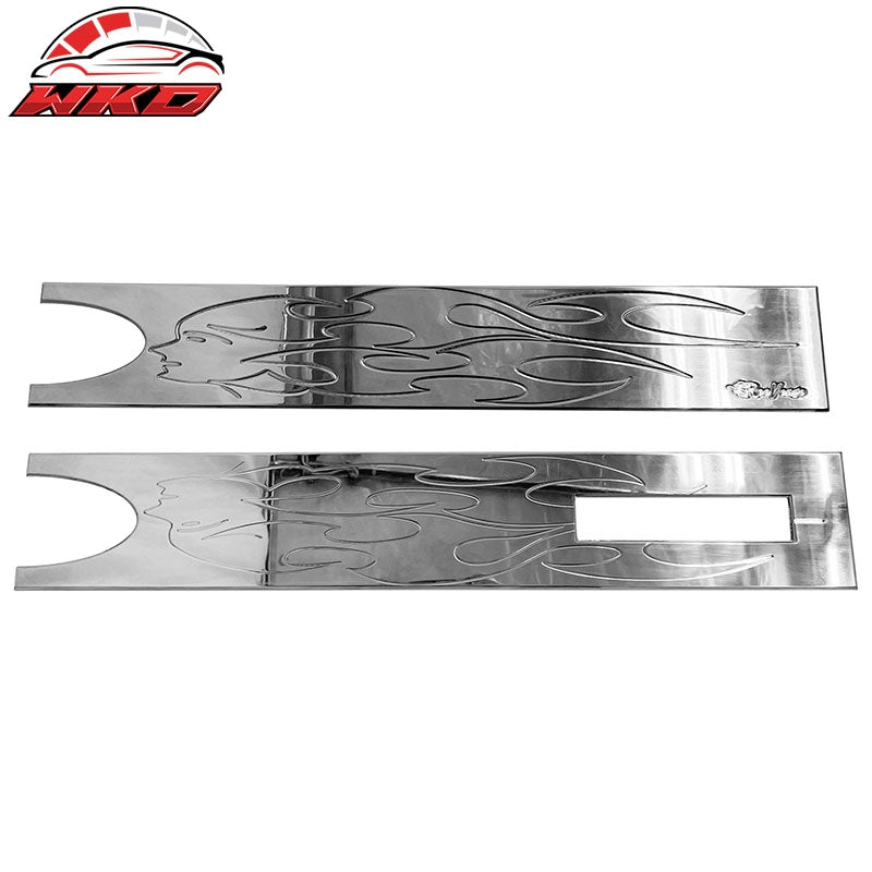 For 04-08 Ford F-150 Chrome Rear Tailgate Panel Applique Flame - Billet Style