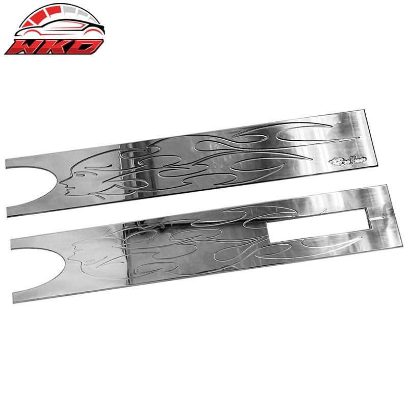 For 04-08 Ford F-150 Chrome Rear Tailgate Panel Applique Flame - Billet Style