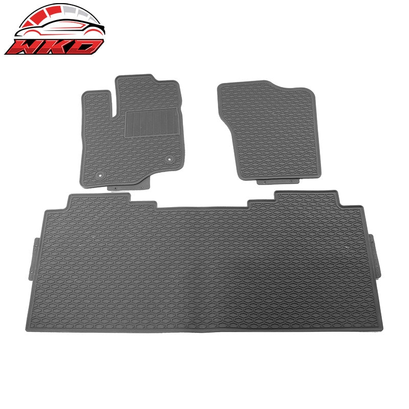 Wholesale 15-24 Ford F-150 Crew Cab Heavy Duty Gray Latex Floor Mats Front Second Row