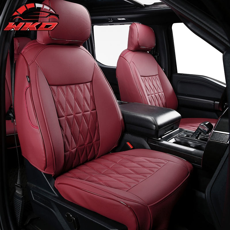 Wholesale 15-20 Ford F-150 17-22 F-250 F-350 F-450 Crew Cab Seat Covers Full Set Red