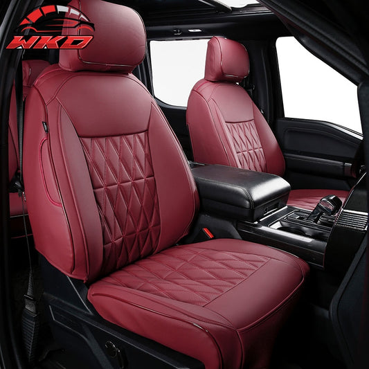 Wholesale 15-20 Ford F-150 17-22 F-250 F-350 F-450 Crew Cab Seat Covers Full Set Red - Wikond Auto