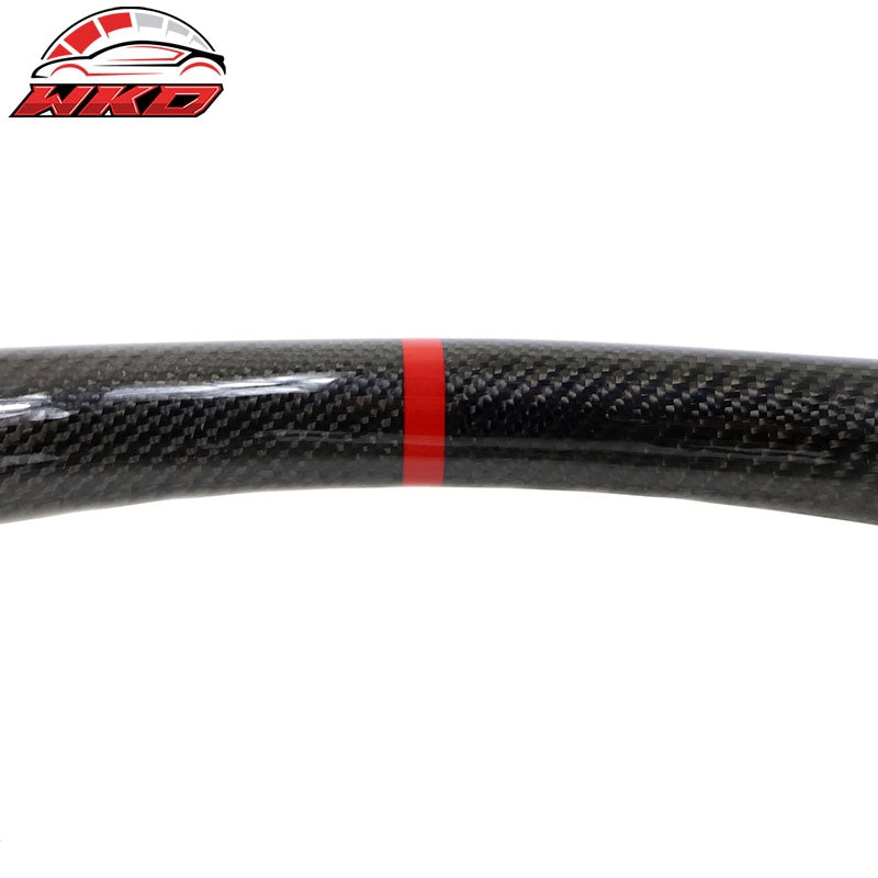 Fits 15-22 Ford F-150 F-250 Steering Wheel Carbon Fiber W/Red Stitch & Indicator