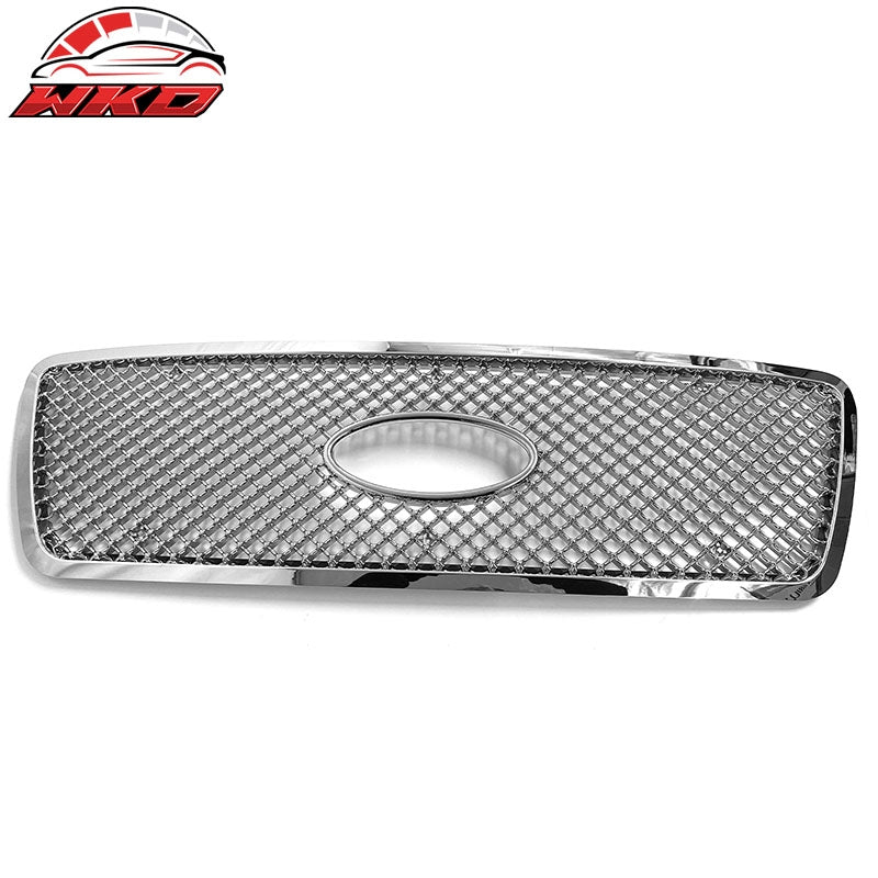 Wholesale 2004-2008 Ford F-150 Front Bumper Hood Grille Grill Cover Chrome Mesh Style - Wikond Auto