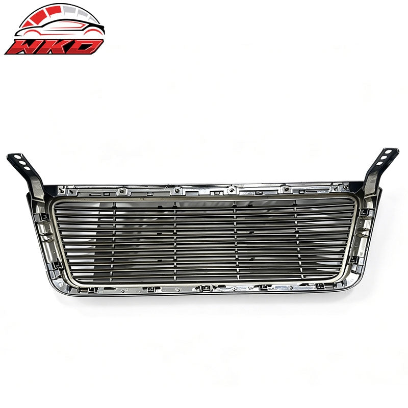 Fits 04-08 Ford F-150 Front Bumper Hood Upper Grille Grill Cover Trim Black