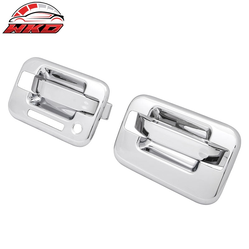 Fits 04-14 Ford F-150 Front Rear Door Handle Cover W/ 1-Keyhole + KeyPad Chrome