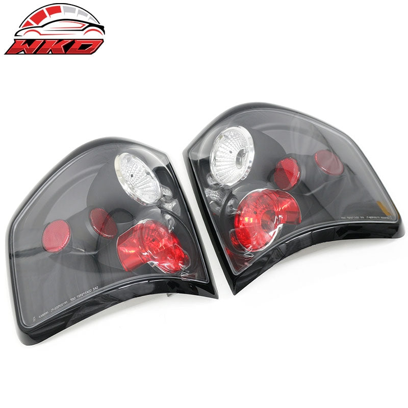 Fits 04-08 Ford F-150 Left Right RH LH Tail Lights Rear Brake Lamp Black Housing