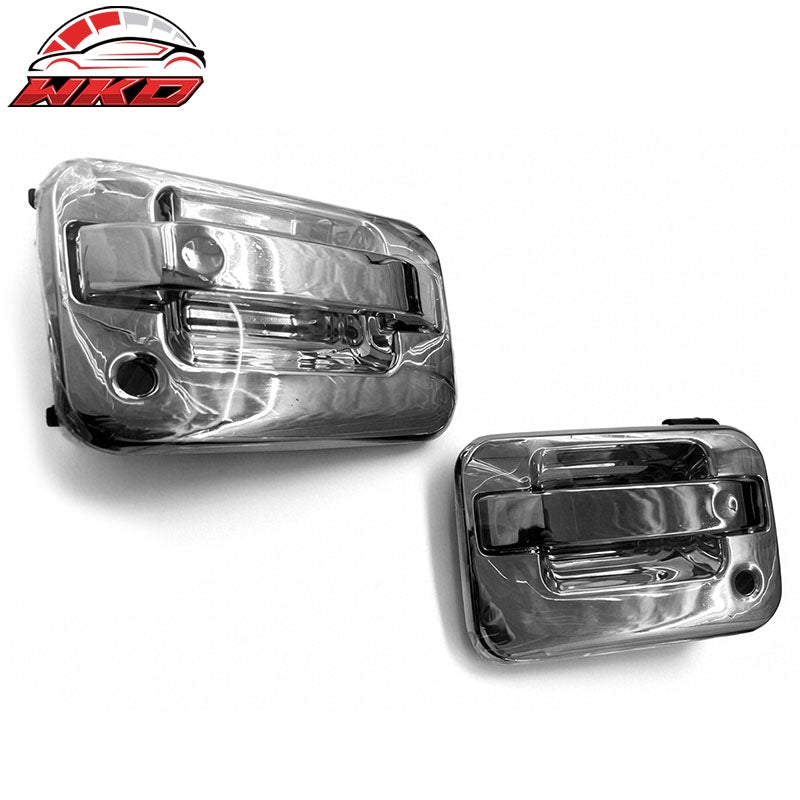 Fits 04-14 Ford F-150 Pickup Chrome ABS Side Door Handle Cover With Key Holes