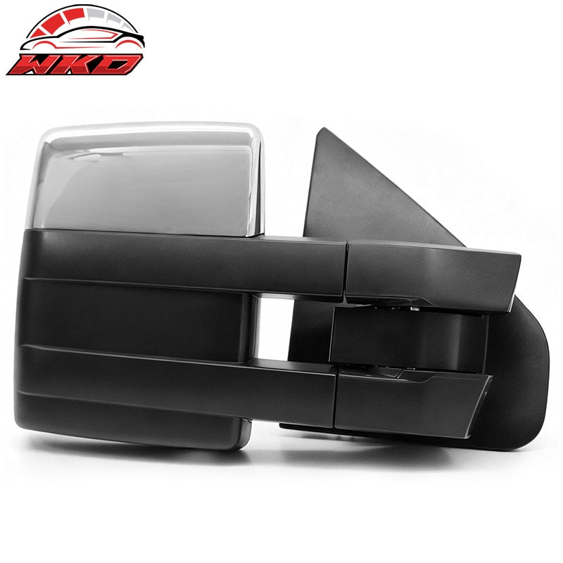 For 07-14 Ford F-150 Power Heated Side Towing Mirrors w/ LED Signal Puddle Light