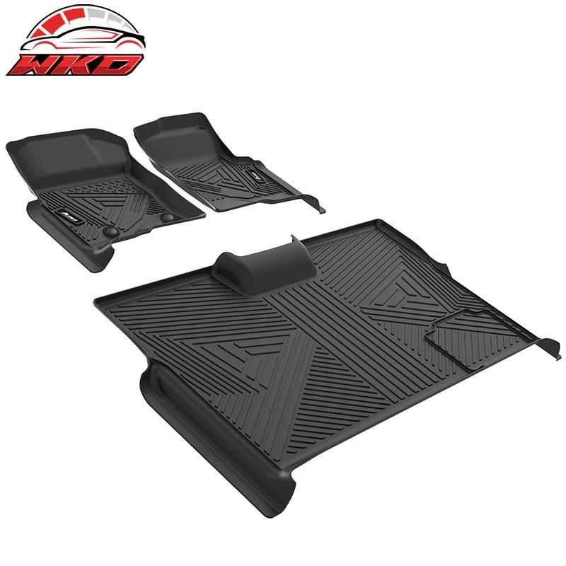 Fits 09-14 Ford F-150 Super Crew Cab IKON Floor Mat All Weather 5-Seat Carpets